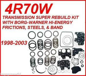 4R70W TRANSMISSION REBUILD KIT WITH STEELS, FILTER, BUSHINGS, FRICTIONS ...