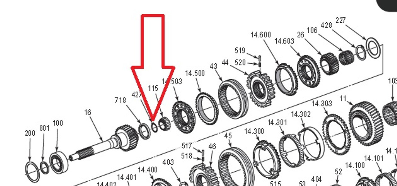 G56 TRANSMISSION SNAP RING FOR INPUT POCKET BEARING FITS '05+ DODGE RAM