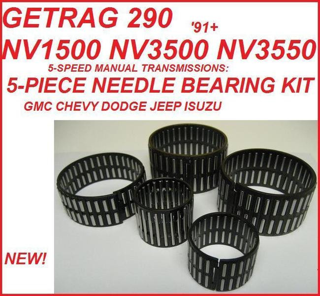 NV3500 NV3550 GETRAG 290 NV1500 TRANSMISSION NEEDLE BEARING KIT 5PC