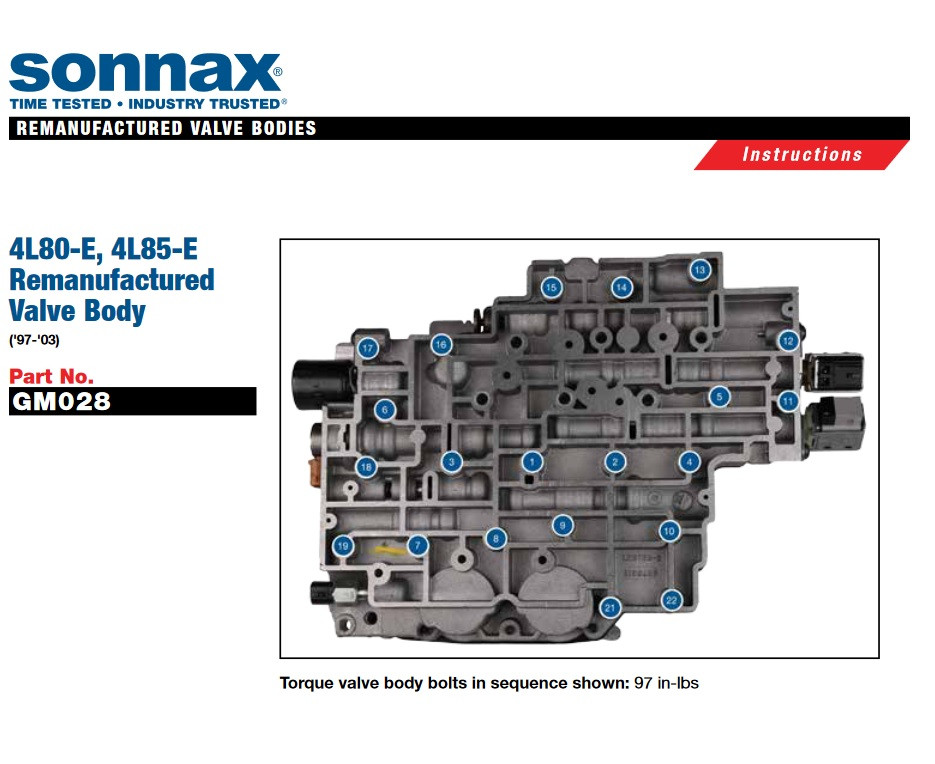 Extraordinary 4l80e Valve Body Torque Specs Imagesnull