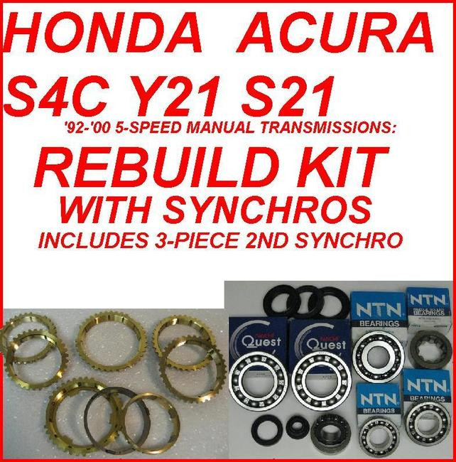 Y21 S21 S4C YS1 TRANSMISSION REBUILD KIT WITH SYNCHRO RINGS FITS VTEC