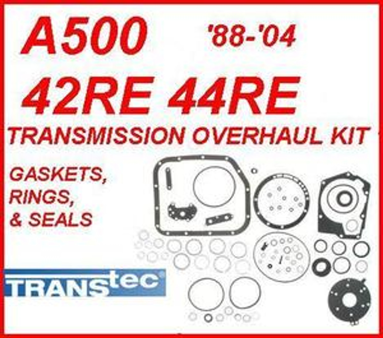 A500 42RE 44RE TRANSMISSION OVERHAUL KIT BY TRANSTEC FITS '88'04 DODGE