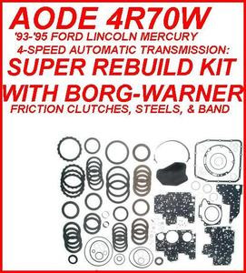 AODE 4R70W TRANSMISSION REBUILD KIT WITH STEELS, FILTER, FRICTIONS ...