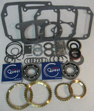 T19 TRANSMISSION REBUILD KIT WITH SYNCHRO RINGS FITS FORD '68-'87 F-SERIES & BRONCO WITH 20mm THICK INPUT BEARING BK146WS , T19 PARTS, T19 REBUILD, TRANSMISSION PARTS ,