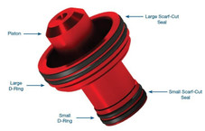 A500 42RE 42RH 44RE A727 A518 46RE 46RH A618 47RH 47RE 48RE A904 30RH TRANSMISSION ACCUMULATOR PISTON KIT BILLET ALUMINUM WITH DUAL RINGS BY SONNAX , 22841-04K , S22927 , TRANSMISSION PARTS, GEARBOX SPARES, 