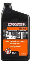 75W140 GEAR OIL FULLY SYNTHETIC 1 QUART MEETS GL5, MT1, & J2630 SPECS