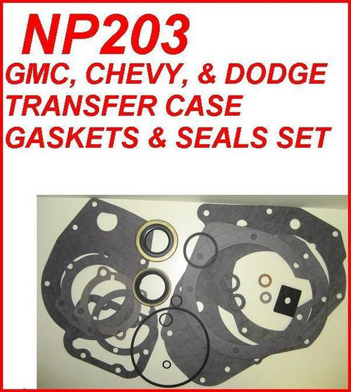 NP203 TRANSFER CASE OVERHAUL KIT GASKETS, SEALS, & ORINGS FITS GMC