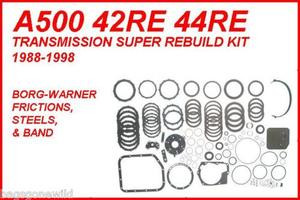 A500 42RE 42RH 44RE TRANSMISSION REBUILD KIT BORG-WARNER ...