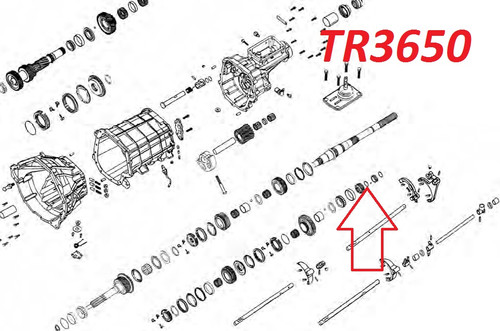 T56 TRANSMISSION SNAP RING FOR REVERSE SYNCHRO & THRUST WASHER & TR3650 5TH GEAR SNAP RING FITS '92-'08 (1386-139-001)