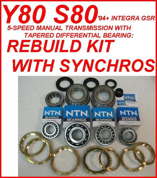 Y80 S80 Transmission Rebuild Kit With Synchro Rings Fits