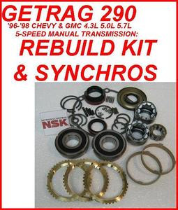 NV3500, GETRAG 290 (HM290 5LM60) TRANSMISSION REBUILD KIT WITH SYNCHRO