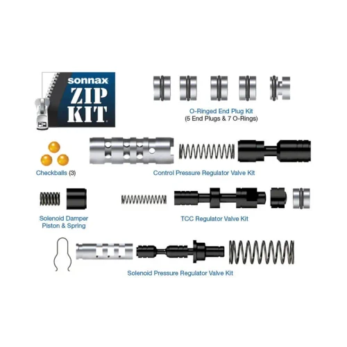 6F35 TRANSMISSION VALVE BODY ZIP KIT by Sonnax FITS FORD MERCURY LINCOLN '09-'22  , S144741ZK, 6F35-ZIP, parts, rebuild, gearbox, spares, piezas, transmisiones, 
