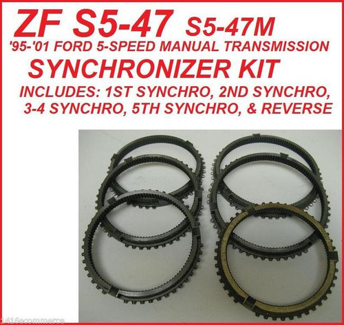 ZF S547 S547M TRANSMISSION SYNCHRO RINGS KIT O.E. STYLE FITS '95