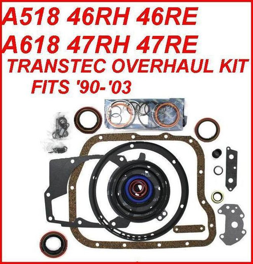 A518 46RH 46RE A618 47RH 47RE TRANSMISSION OVERHAUL KIT by TRANSTEC FITS '90'03 DODGE & JEEP