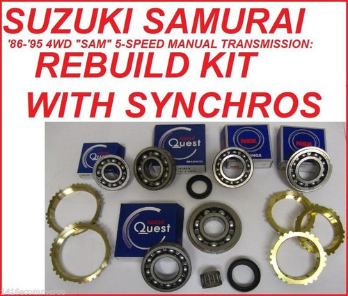 Suzuki Samurai 5 Spd Manual Transmission Rebuild Kit W Synchro