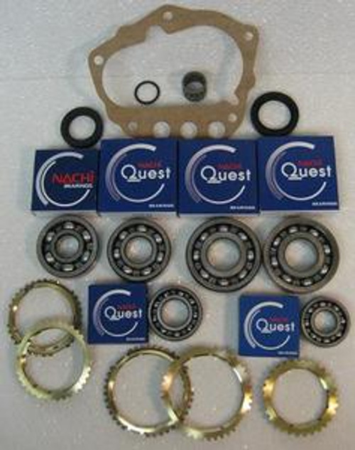 FS5W71C FS5W71E F4W71E TRANSMISSION REBUILD KIT WITH SYNCHRO RINGS FITS NISSAN 200SX 300ZX HARDBODY '83-'93 2WD WITH ALL 1-PIECE SYNCHROS,  BK133AWS , FS5W71C PARTS, FS5W71C REBUILD, FS5W71E PARTS, FS5W71E REBUILD, F4W71E PARTS, F4W71E REBUILD, TRANSMISSION PARTS, GEARBOX, piezas de transmisión , PIÈCES DE TRANSMISSION