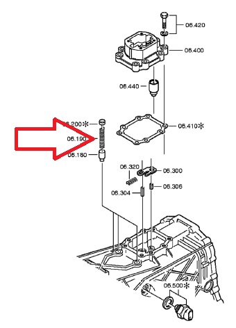 05142730AA Detent (in case) for G56 manual transmission