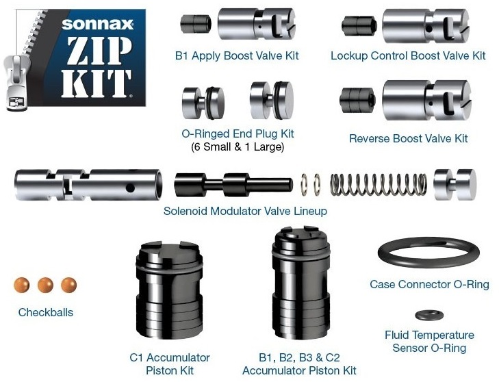 U660e U660f U661e U661f Transmission Zip Kit Valve Body Upgrade By Sonnax Transmission Parts Distributors