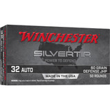 WINCHESTER AMMUNITION, SILVERTIP, 32 ACP, 60 GR, HOLLOW POINT, BOX (50), MFR P/N: W32AST