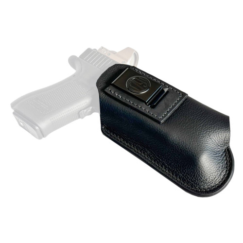 1791 GUNLEATHER, OPTIC READY LIGHT BEARING SMOOTH CONCEALMENT, INSIDE WAISTBAND HOLSTER, LEATHER, RIGHT HAND, BLACK, MFR P/N: OR-LB-SCH-4L-NSB-R