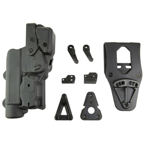 RAPID FORCE, RAPID FORCE, DUTY HOLSTER, GLOCK 19 WITH LIGHT, POLYMER, RIGHT, MFR P/N: R3-M-0057-BK-RH-LL-AX-C
