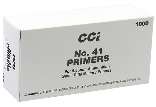 CCI AMMUNITION, STANDARD PRIMERS #41 5.56MM MILITARY SMALL RIFLE, CASE (1000), MFR P/N: 1