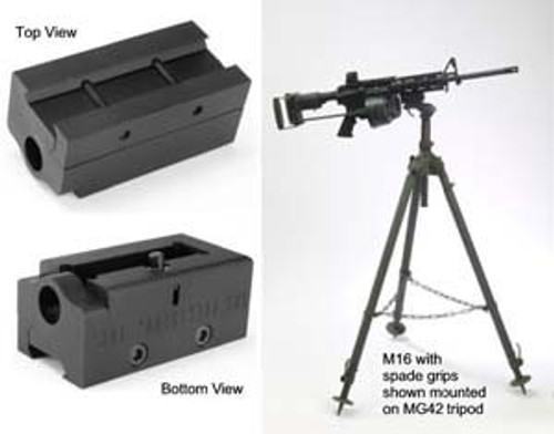 KNS PRECISION, MG42 TRIPOD TO PICATINNY RAIL ADAPTER, MFR P/N: ADAPTERP