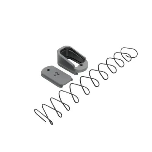 SHIELD ARMS S15, Magazine Extension, 9mm, Fits Glock 43X/48, +2 Rounds, 17 Rounds Total, Grey