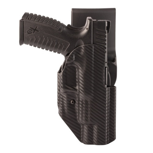 HOGUE ARS Stage 1 Sport Fits Springfield XDM, OWB Holster, Active Retention, Polymer, Right-Hand, CF Weave