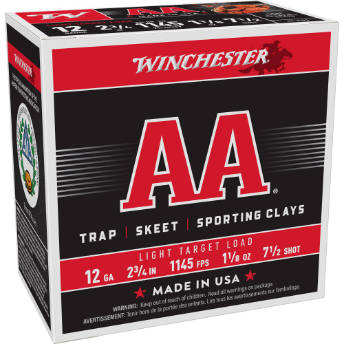 WINCHESTER AMMUNITION AA Target 12 Gauge 2.75" Birdshot #9 1145 fps