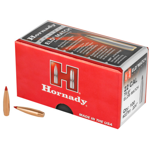 HORNADY .224 75 gr ELD-M Bullet (100ct)
