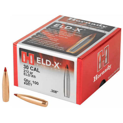HORNADY .308 212 gr ELD-X Bullet (100ct)