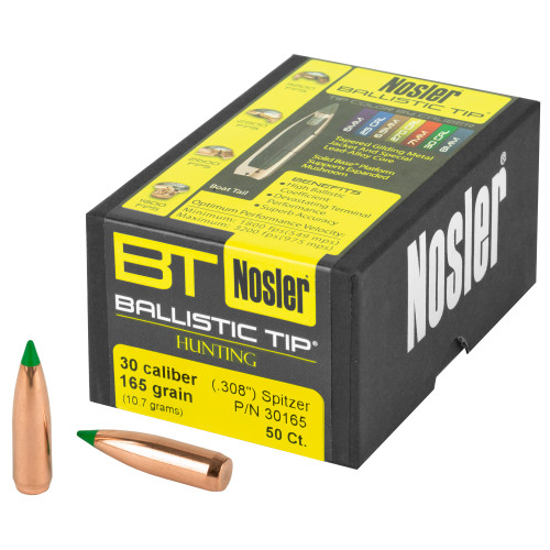 NOSLER .308 165 gr Ballistic Tip Bullet (50ct)