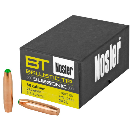 NOSLER .308 220 gr Ballistic Tip Bullet (50ct)