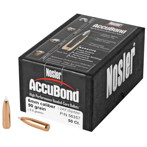 NOSLER .243 90 gr AccuBond Bullet (50ct)