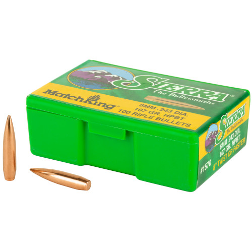 SIERRA BULLETS .243 107 gr MatchKing Bullet (100ct)