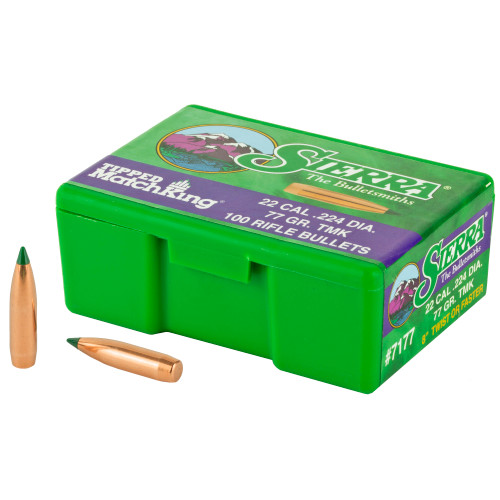 SIERRA BULLETS .224 77 gr Tipped MatchKing Bullet (100ct)