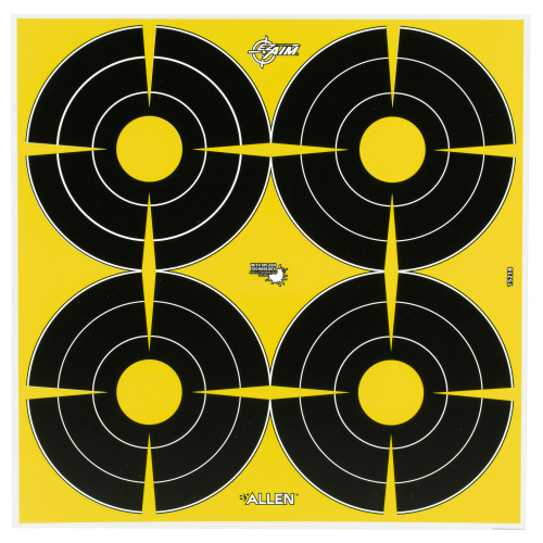 ALLEN COMPANY EZ AIM Non-Adhesive Bullseye 12"x12" 8-Pack