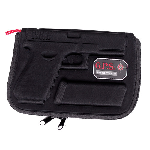 GPS Molded Hard Gun Case, Pistol, Fits Black