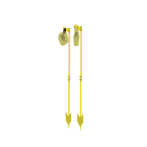 CALDWELL AR500 Target Post, 70" Assembled Length, Black and Yellow