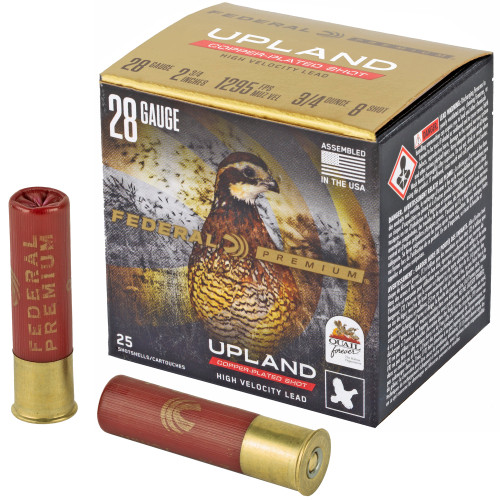 FEDERAL, SHOTSHELL, 28 GAUGE 2.75", #8 GR, SHOT, BOX (25), MFR P/N: P283 8