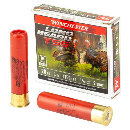 WINCHESTER AMMUNITION, LONG BEARD TSS, 28 GAUGE 3", #9, SHOTSHELL, BOX (5)