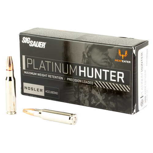 SIG SAUER, PLATINUM HUNTER, 308 WINCHESTER, 165 GR, ACCUTIP, BOX (20), MFR P/N: E308PH165-20