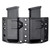 Bravo Concealment, Double Magazine Pouch, Large Frame Magazines (Glock 17/19/SIG P320/HK VP9), Polymer, Ambi, Black | Mfr P/N: BC60-2003