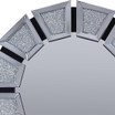 36 Inch Round Crushed Diamond Tiled Wall Mirror