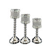 Caged Crystal Candleholder set of 3