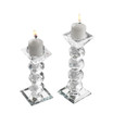 Gemcut Crystal Glass Candleholder set of 2