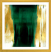 Free Fall Emerald with Gold Wall Art