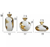 Golden Ripley Ceramic Vases set of 3
