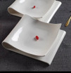 Folded Napkin Ceramic Plates 